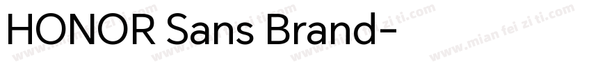 HONOR Sans Brand字体转换